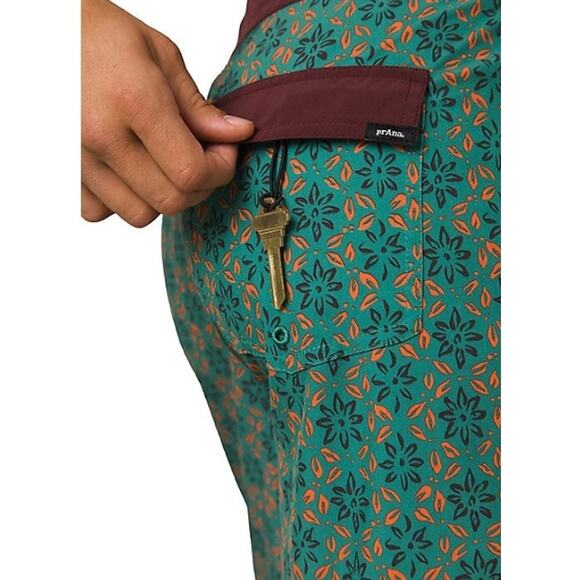 PRANA Men's Vintage Boardshort Size 32 Green Cove Geo Floral 6" Inseam Swim NWT - Picture 3 of 9